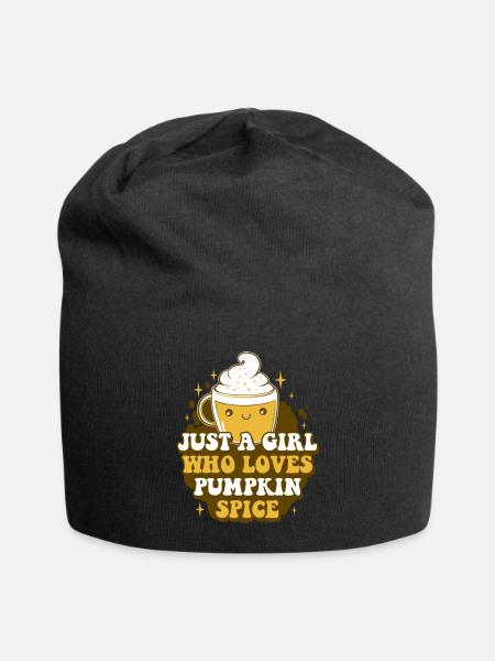 Girl Who Loves Pumpkin Spice Funny Pumpkin - Jersey-Beanie - Schwarz