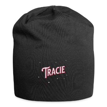 Nom Tracie personnalisé - Bonnet en jersey - noir - Devant