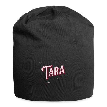 Nom Tara personnalisé - Bonnet en jersey - noir - Devant