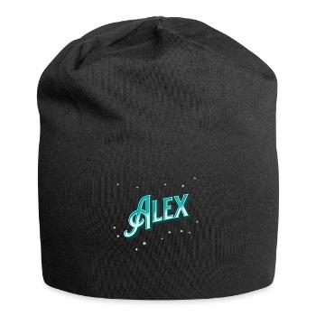 Alex Namen personalisiert - Jersey-Beanie - Schwarz - Vorne