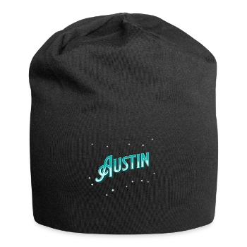 Austin Namen personalisiert - Jersey-Beanie - Schwarz - Vorne
