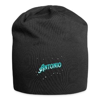 Le nom d’Antonio personnalisé - Bonnet en jersey - noir - Devant