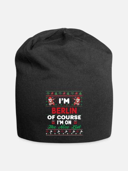 Je suis Berlin Bien sûr que je suis sur la liste Nice - Bonnet en jersey - noir