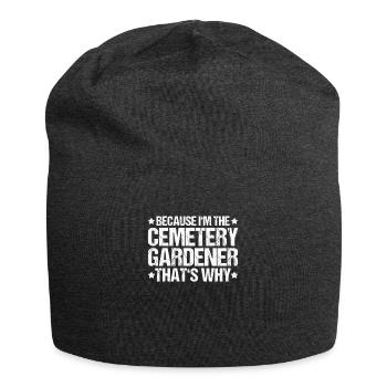 Friedhofsgärtner Friedhof Cemetery Gardener - Jersey-Beanie - Anthrazit - Vorne