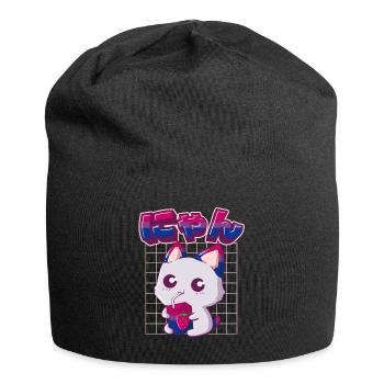 Bisexual Pride Bi Kawaii Cat Strawberry Milk Bisex - Bonnet en jersey - noir - Devant