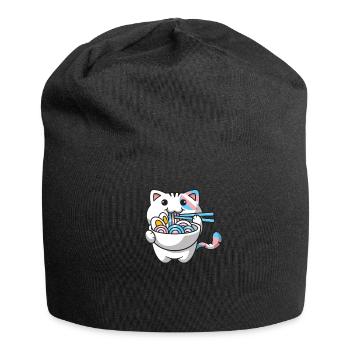 Transgender Pride Kawaii Cat Ramen Noodles Trans - Bonnet en jersey - noir - Devant