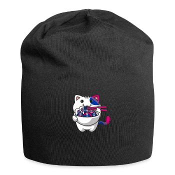 Bisexual Pride Bi Kawaii Cat Ramen Noodles Bisex - Bonnet en jersey - noir - Devant
