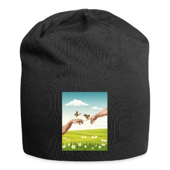 Design esthétique Bloomcore par Adam Butterfl - Bonnet en jersey - noir - Devant