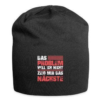Schwarzer Humor Ironie - Jersey-Beanie - Schwarz - Vorne