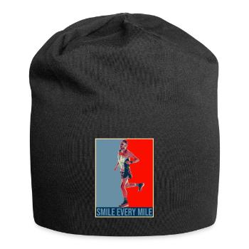 Smile Every Mile - Lauftraining Marathon Running - Jersey-Beanie - Schwarz - Vorne