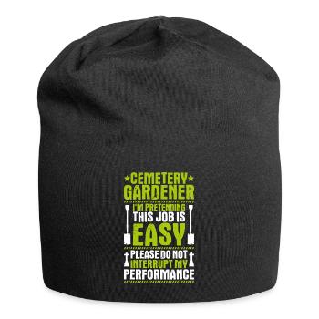 Friedhofsgärtner Friedhof Cemetery Gardener - Jersey-Beanie - Schwarz - Vorne