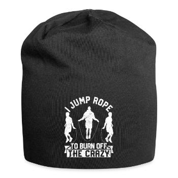 Drôle de corde à sauter corde à sauter je saute à la corde - Bonnet en jersey - noir - Devant