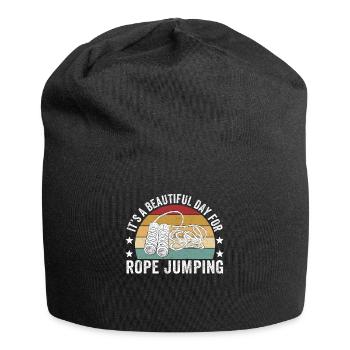 Drôle de corde à sauter corde à sauter corde à sauter - Bonnet en jersey - noir - Devant