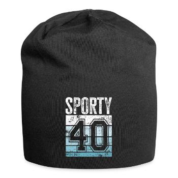 40. Geburtstag 40 Jahre alt sportliche 40 - Jersey-Beanie - Schwarz - Vorne