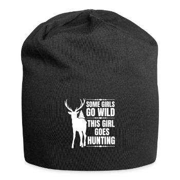 Hirschjagd Jägerin Spruch Jagd - Jersey-Beanie - Schwarz - Vorne