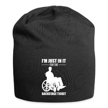 Lustige Querschnittslähmung Rollstuhl Querschnitts - Jersey-Beanie - Schwarz - Vorne