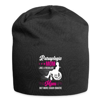 Funny Spinal Cord Injury Wheelchair Cross-Section - Jersey Beanie - black - Front