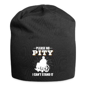 Funny Spinal Cord Injury Wheelchair Cross-Section - Jersey Beanie - black - Front