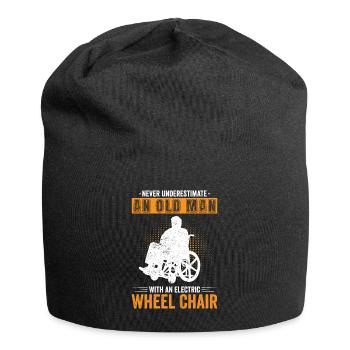 Funny Spinal Cord Injury Wheelchair Cross-Section - Jersey Beanie - black - Front