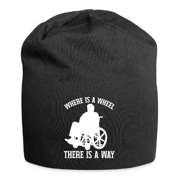 Funny Spinal Cord Injury Wheelchair Cross-Section - Jersey Beanie - black - Front