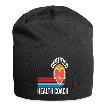 Certified Health Coach - Jersey-Beanie - Schwarz - Vorne