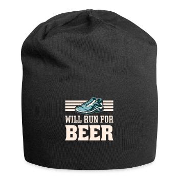 Courra pour les coureurs drôles de bière - Bonnet en jersey - noir - Devant