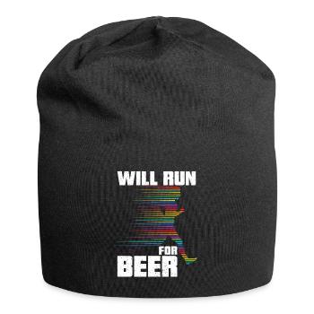 Courra pour les coureurs drôles de bière - Bonnet en jersey - noir - Devant