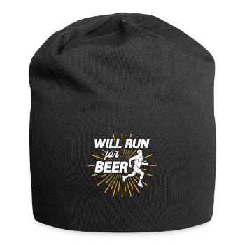 Courra pour les coureurs drôles de bière - Bonnet en jersey - noir - Devant