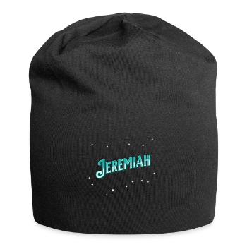 Nom de Jérémie personnalisé - Bonnet en jersey - noir - Devant