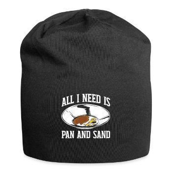 Lustiges Goldwaschen Goldsucher Alles was ich brau - Jersey-Beanie - Schwarz - Vorne