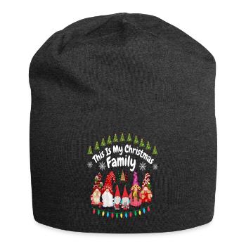 Ceci est ma famille de Noël - Bonnet en jersey - charbon - Devant