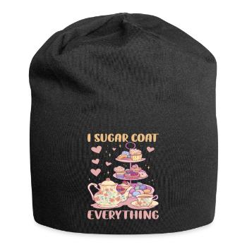I Sugar Coat Everything Funny Baking - Bonnet en jersey - noir - Devant