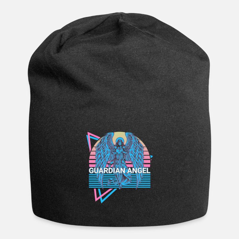 Schutzengel Altes Judentum Retro - Jersey-Beanie - Schwarz