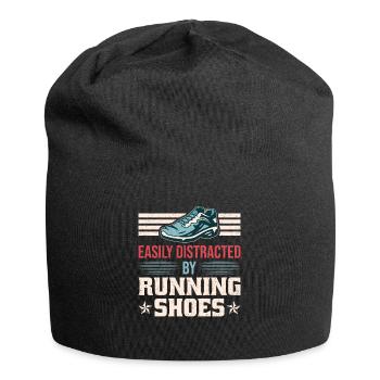 Distrait par les chaussures de course - Runner Laufen Runner - Bonnet en jersey - noir - Devant