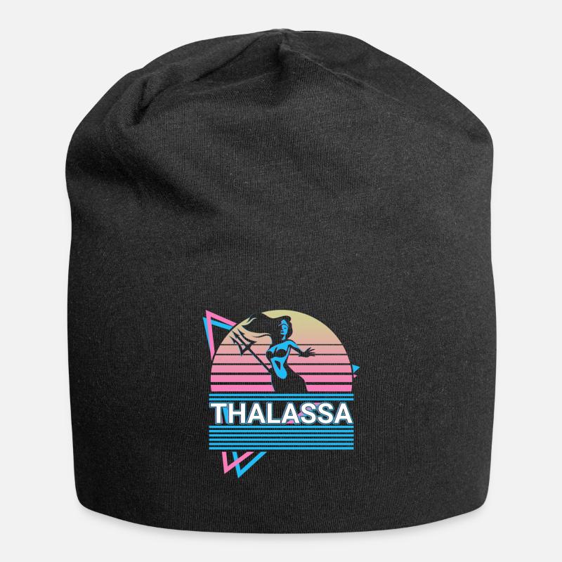 Thalassa Göttin Altgriechisch Griechische Mytholog - Jersey-Beanie - Schwarz