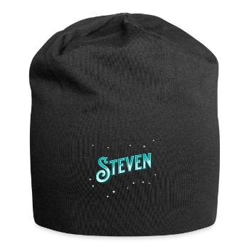 Steven Namen personalisiert - Jersey-Beanie - Schwarz - Vorne