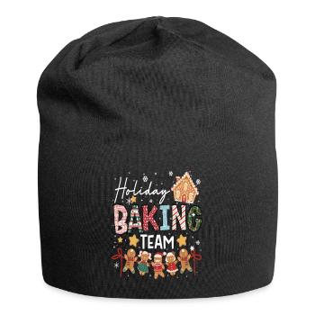 Holiday Baking Team Christmas Gingerbread Family - Jersey Beanie - black - Front