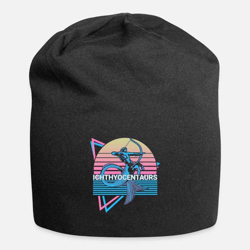 Ichthyocentaurs mythical creatures Greek mythology - Jersey Beanie - black