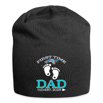 First Time Dad 2023 - Jersey Beanie - black - Front