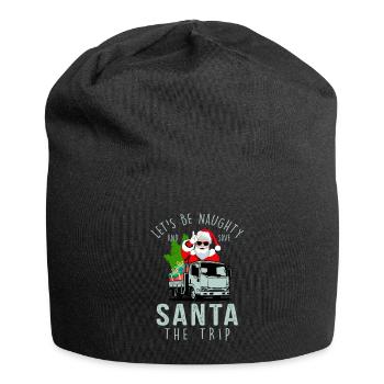 Let's Be Naughty And Save Santa The Trip Christmas - Jersey Beanie - black - Front