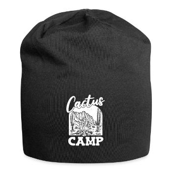 Kaktus Garten Kaktus - Jersey-Beanie - Schwarz - Vorne