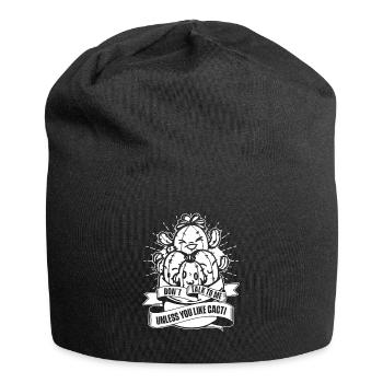 Kaktus Garten Kaktus - Jersey-Beanie - Schwarz - Vorne