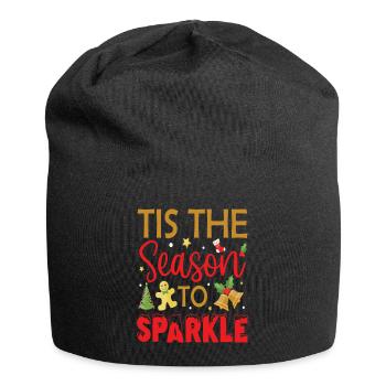 C’est la saison pour étinceler Noël - Bonnet en jersey - noir - Devant