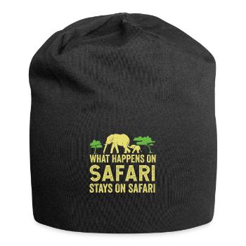 Que se passe-t-il sur Safari reste sur Safari Africa - Bonnet en jersey - noir - Devant