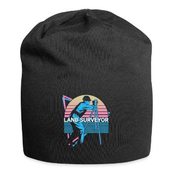 Landvermesser Retro - Jersey-Beanie - Schwarz - Vorne