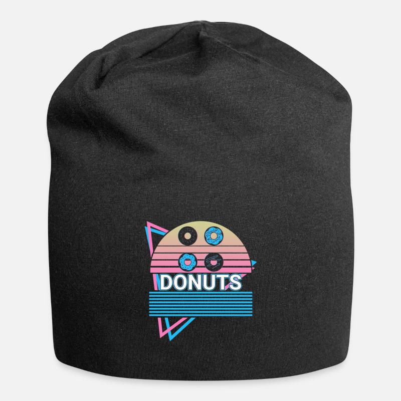 Donuts Retro Donut - Jersey-Beanie - Schwarz
