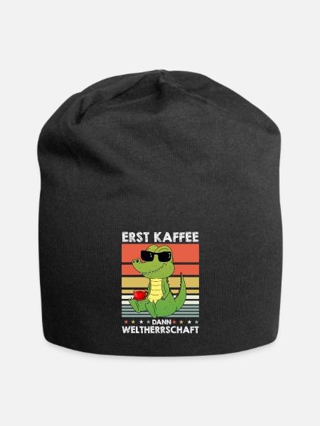 Krokodil Alligator Kaffee-Sonnenbrille - Jersey-Beanie - Schwarz