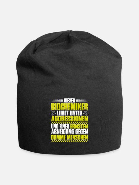 Biochemiker Biochemie Biochemistry Biochemist - Jersey-Beanie - Schwarz