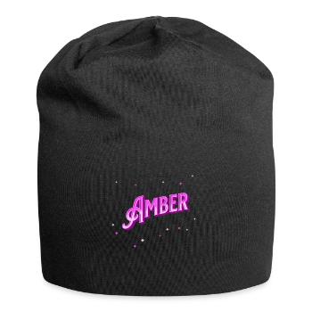Nom ambre personnalisé - Bonnet en jersey - noir - Devant