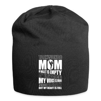 Taekwondo Humor Taekwondo Mama - Jersey-Beanie - Schwarz - Vorne